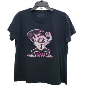 TeeVillain‎ Woman's Black Fight Club Notre Dame Irish Parody Graphic Tee XXXL